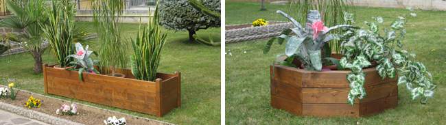 Mobili da giardino in legno - fioriere Mobili da giardino in legno - fioriere